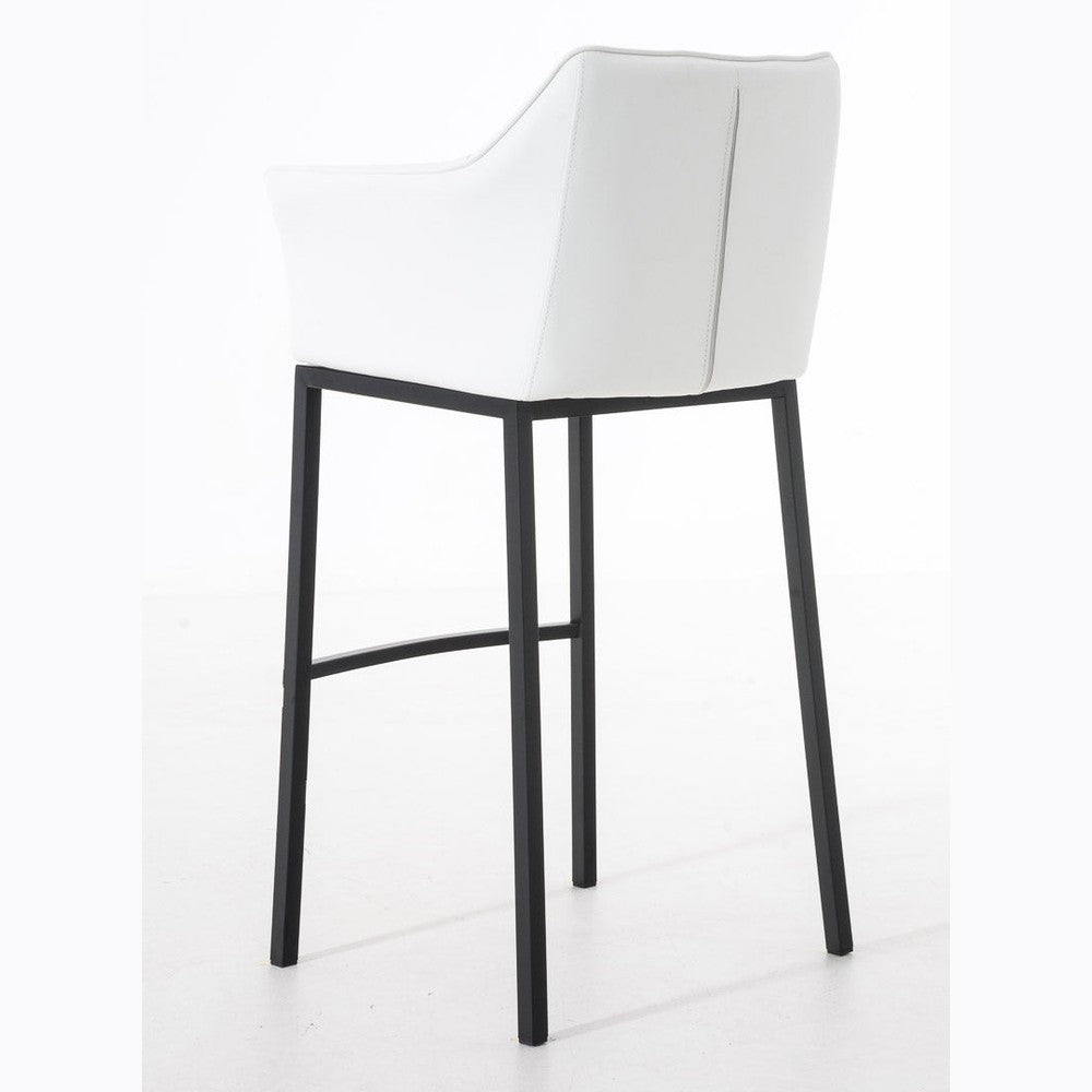 Barhocker Damaso B mit 4-Fuß Gestell - weiß - InfinityMarket