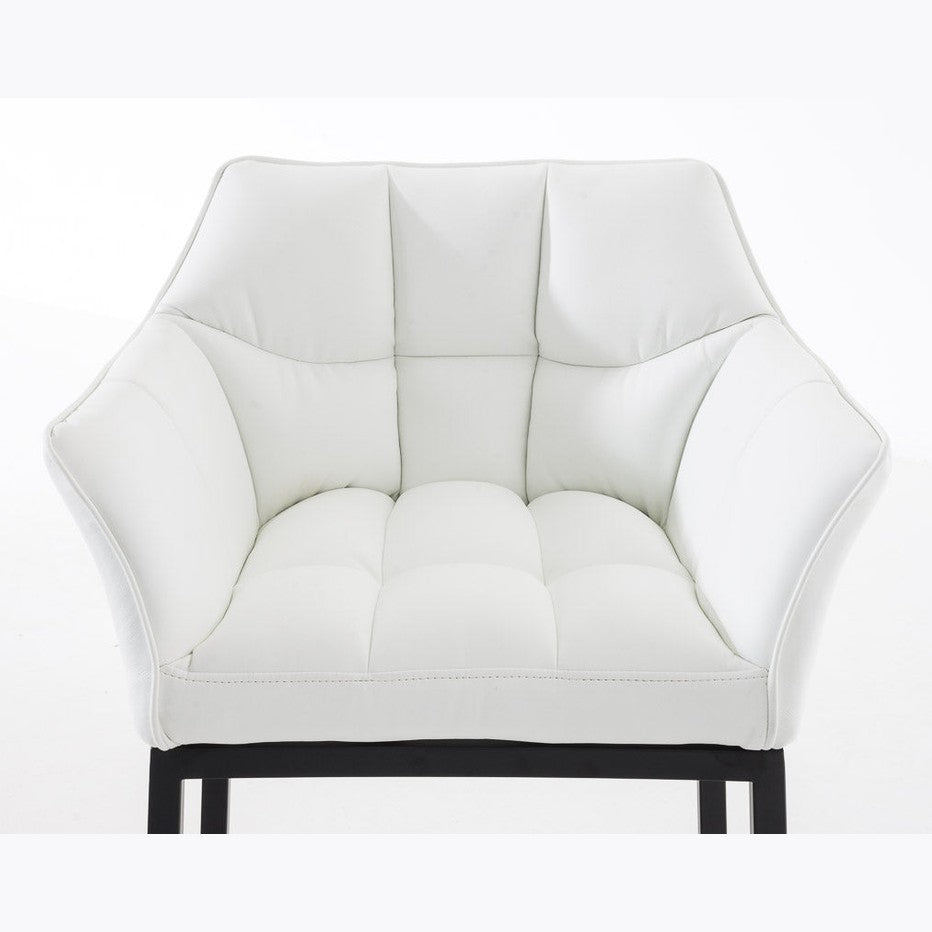 Barhocker Damaso B mit 4-Fuß Gestell - weiß - InfinityMarket