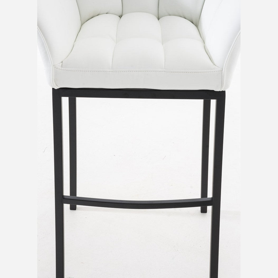 Barhocker Damaso B mit 4-Fuß Gestell - weiß - InfinityMarket