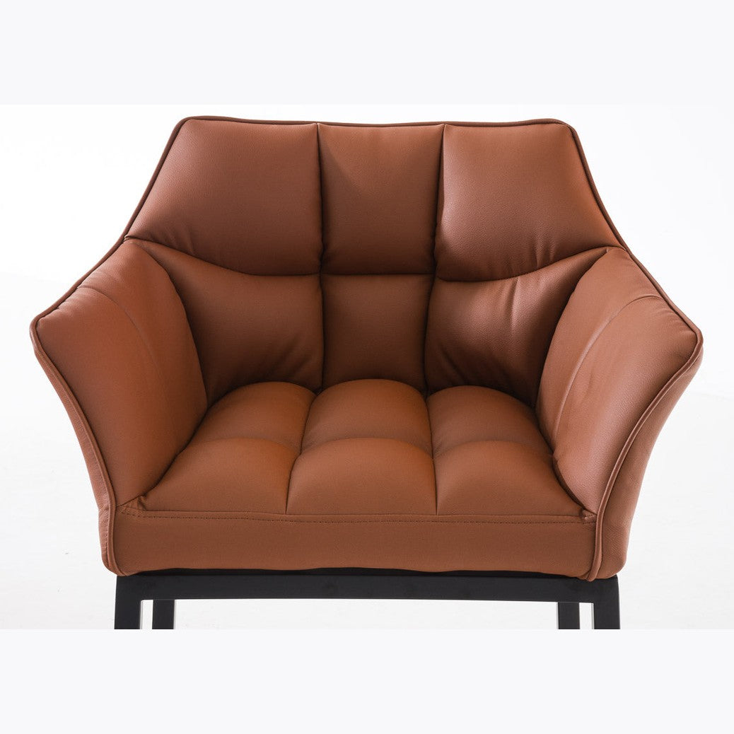 Barhocker Damaso B mit 4-Fuß Gestell - hellbraun - InfinityMarket