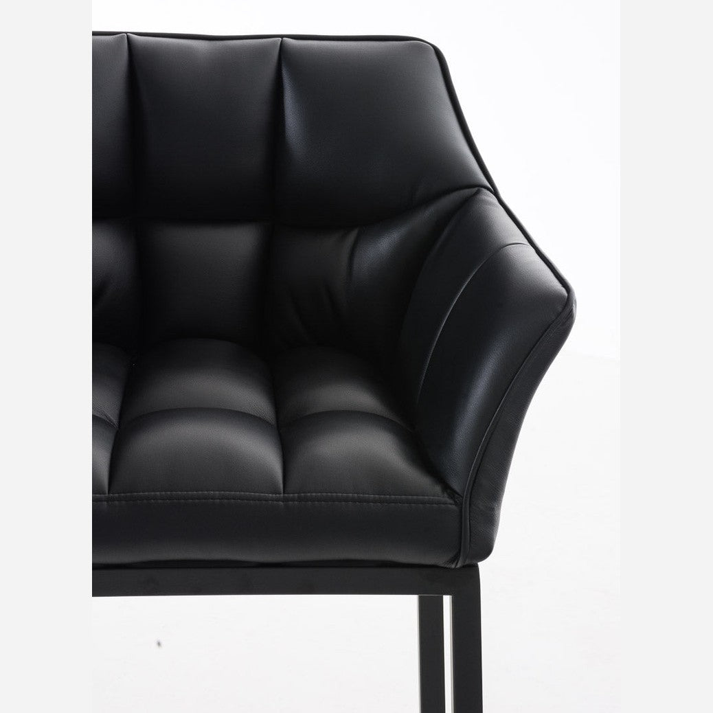 Barhocker Damaso B mit 4-Fuß Gestell - schwarz - InfinityMarket