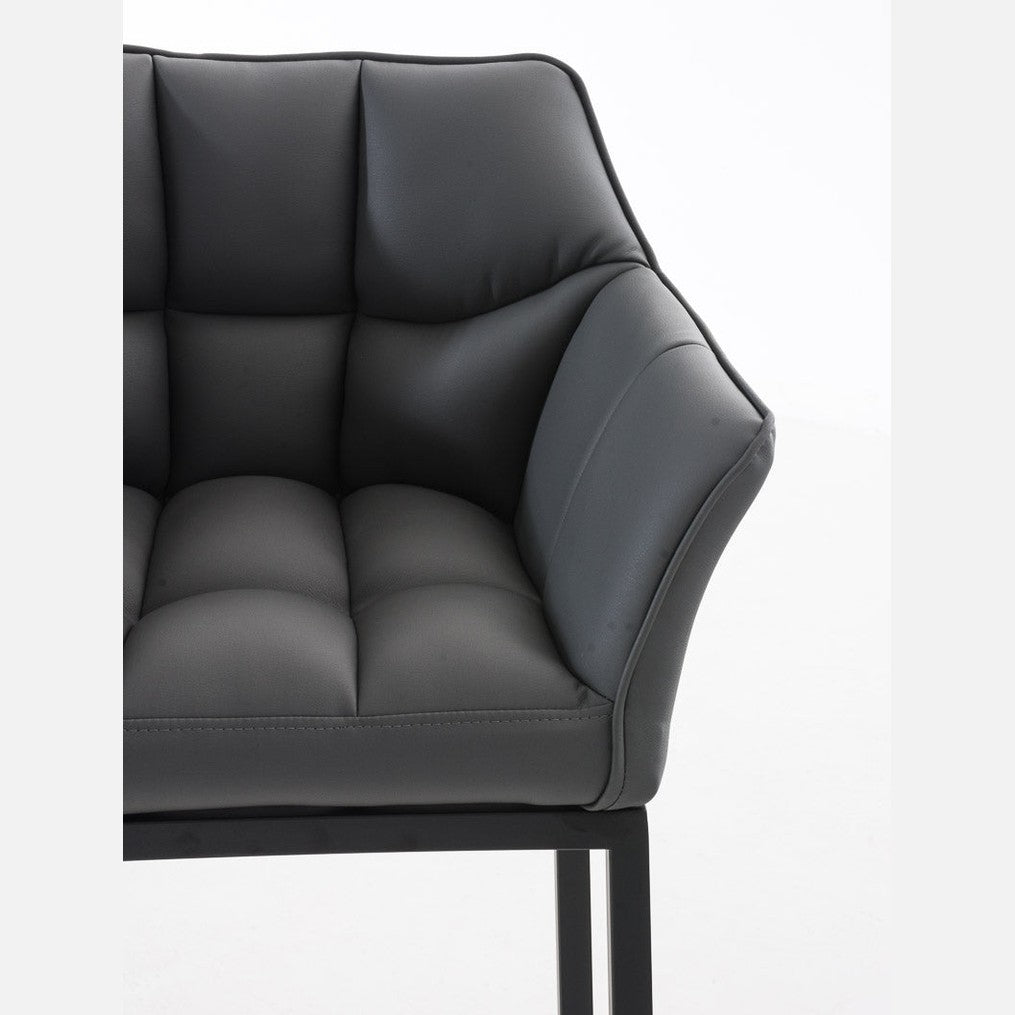 Barhocker Damaso B mit 4-Fuß Gestell - grau - InfinityMarket