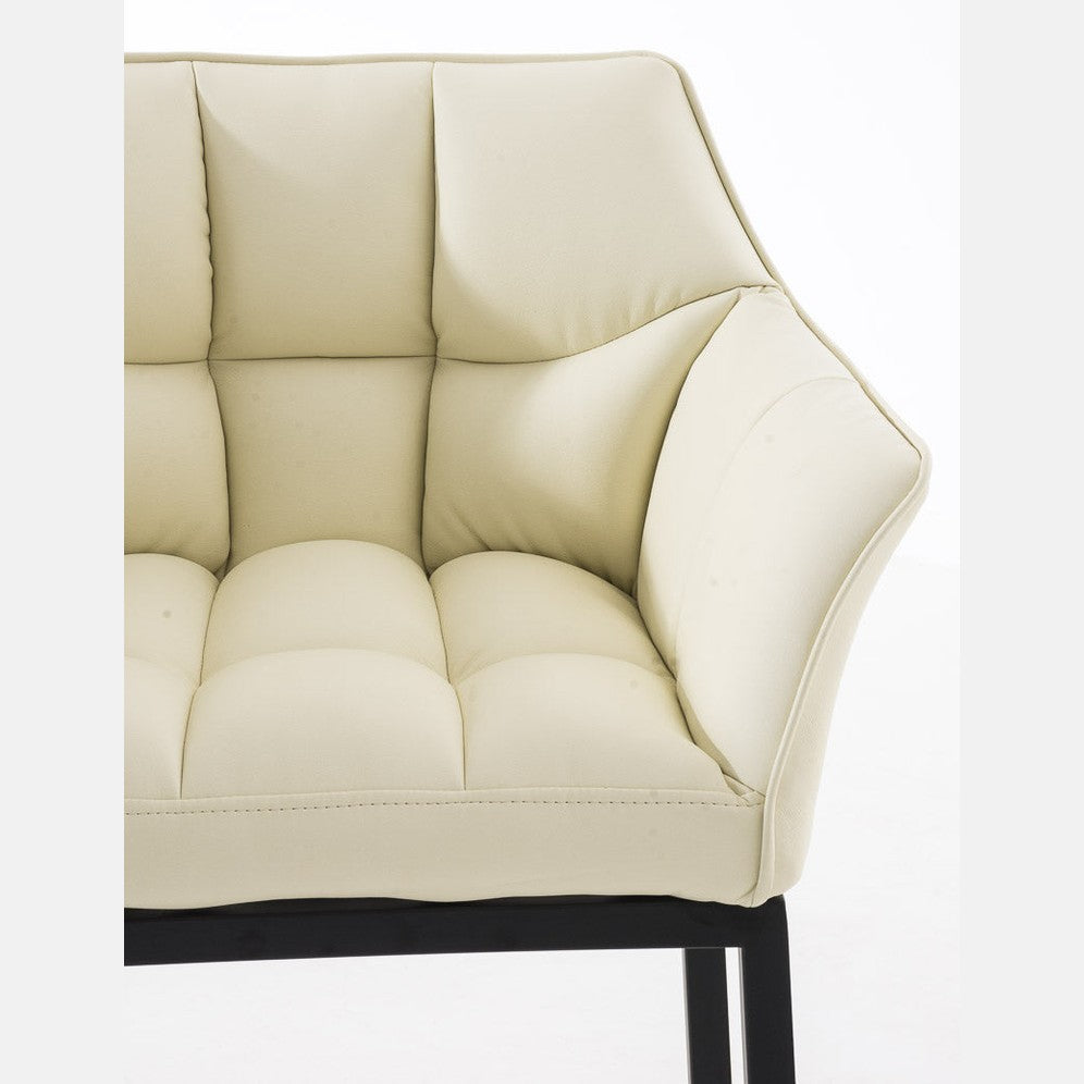 Barhocker Damaso B mit 4-Fuß Gestell - creme - InfinityMarket