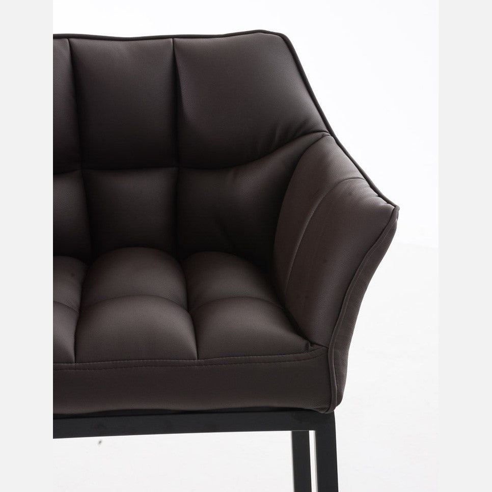 Barhocker Damaso B mit 4-Fuß Gestell - braun - InfinityMarket