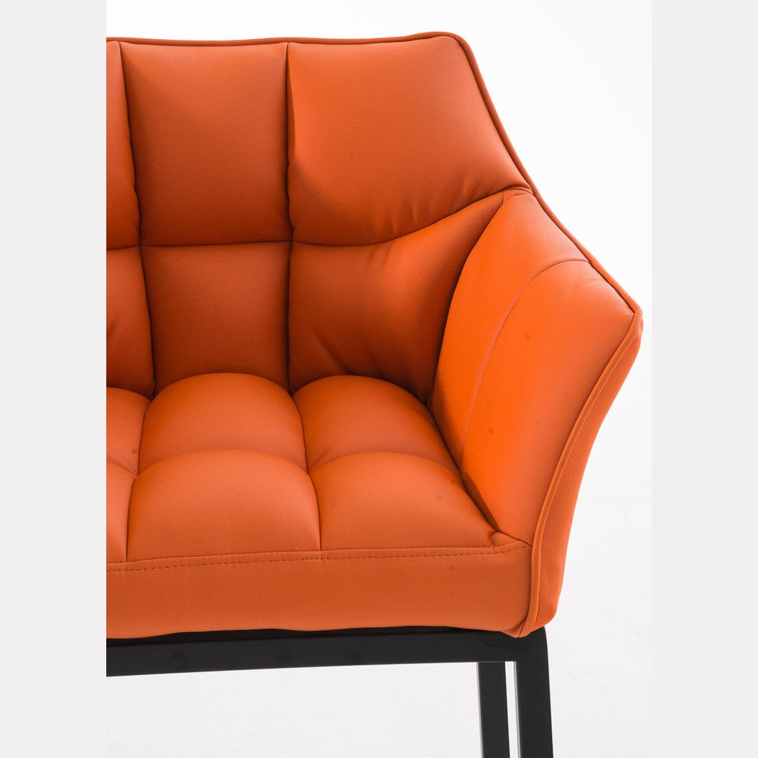 Barhocker Damaso B mit 4-Fuß Gestell - orange - InfinityMarket
