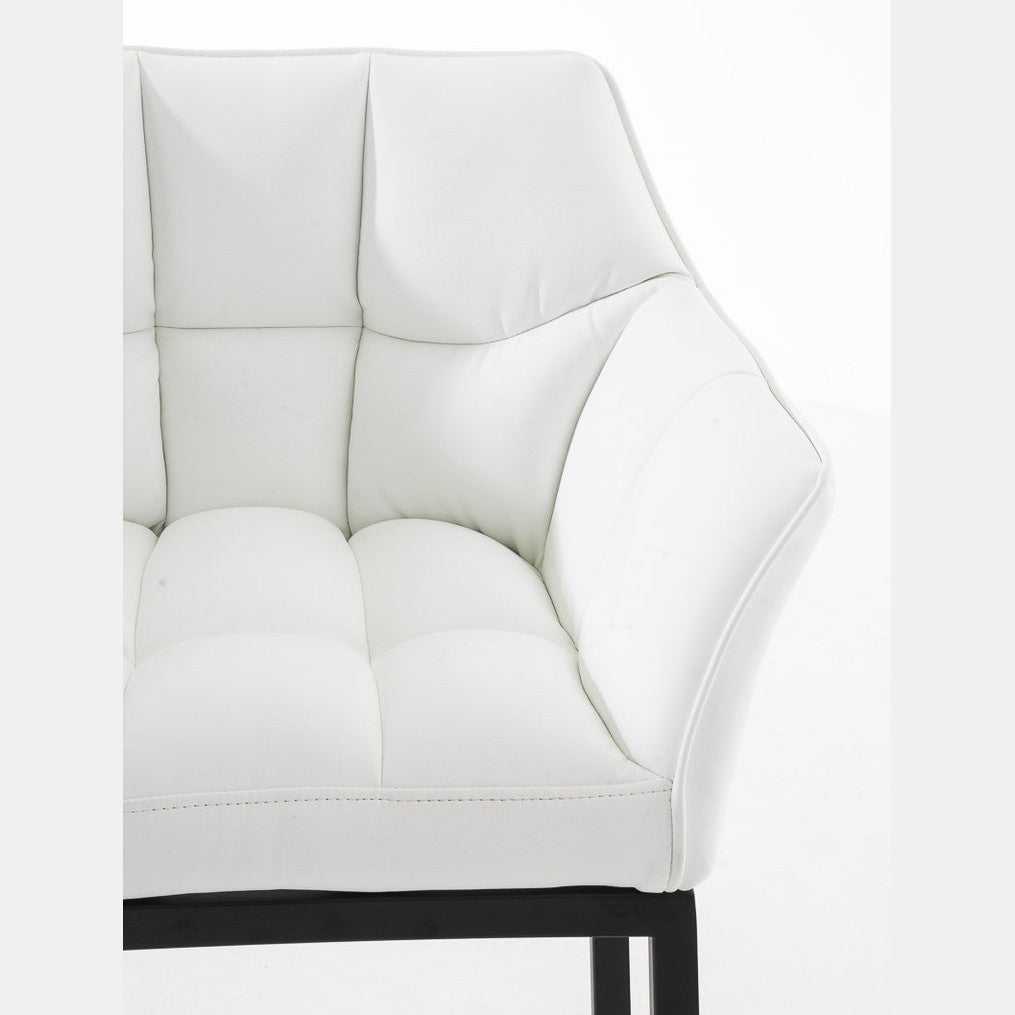 Barhocker Damaso B mit 4-Fuß Gestell - weiß - InfinityMarket