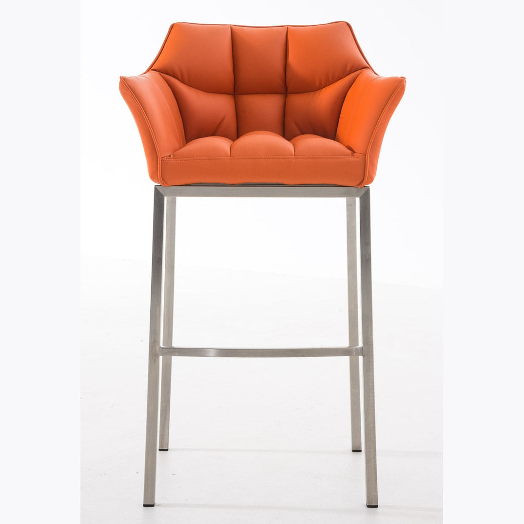 Barhocker Damaso E mit 4-Fuß Gestell - orange - InfinityMarket