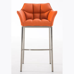 Barhocker Damaso E mit 4-Fuß Gestell - orange - InfinityMarket