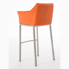 Barhocker Damaso E mit 4-Fuß Gestell - orange - InfinityMarket