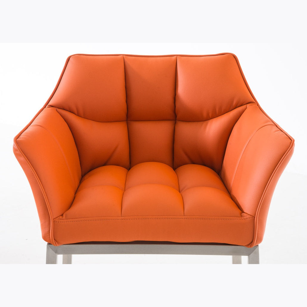 Barhocker Damaso E mit 4-Fuß Gestell - orange - InfinityMarket