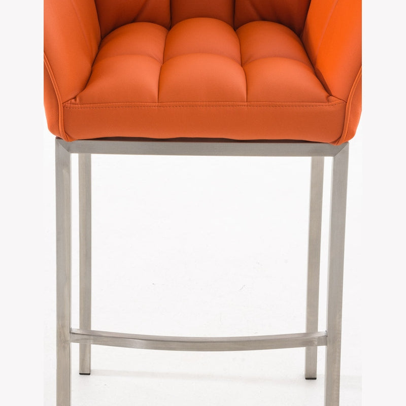 Barhocker Damaso E mit 4-Fuß Gestell - orange - InfinityMarket