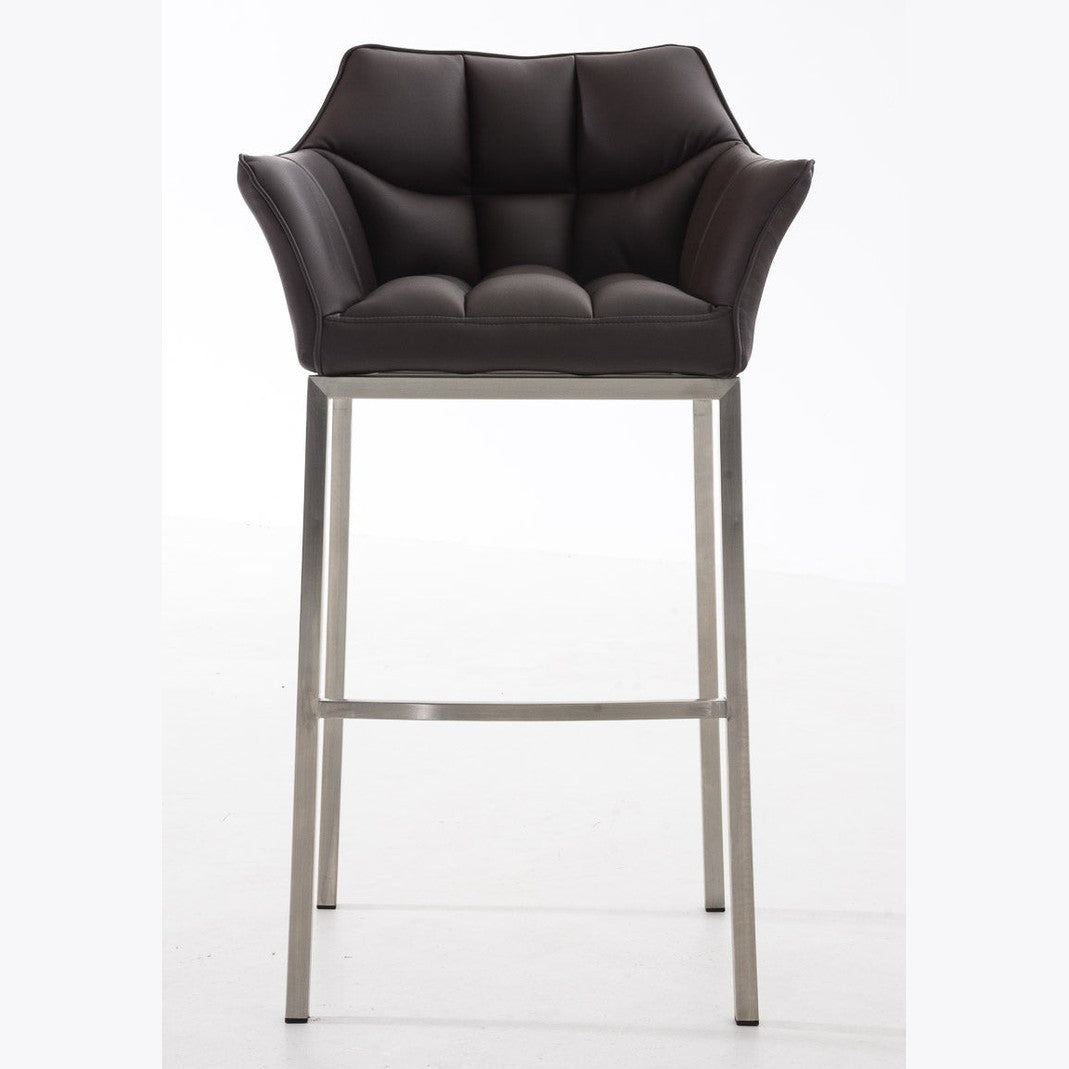 Barhocker Damaso E mit 4-Fuß Gestell - braun - InfinityMarket