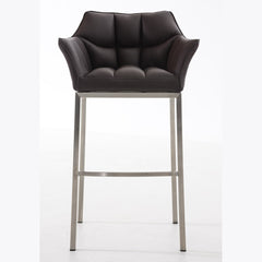 Barhocker Damaso E mit 4-Fuß Gestell - braun - InfinityMarket