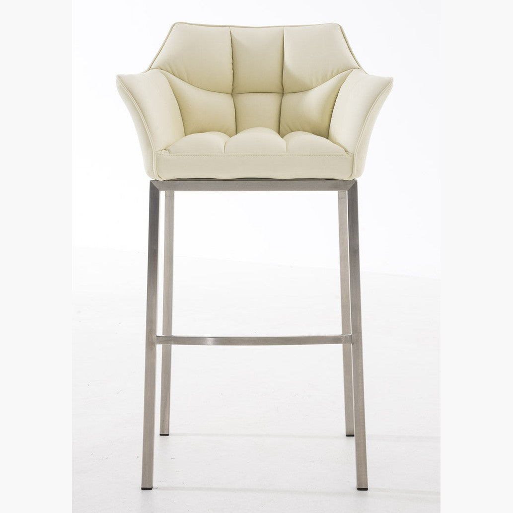 Barhocker Damaso E mit 4-Fuß Gestell - creme - InfinityMarket