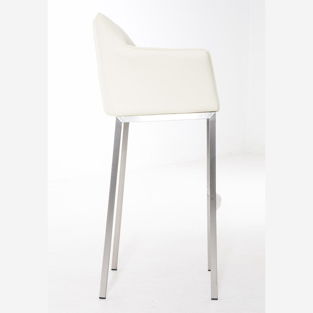 Barhocker Damaso E mit 4-Fuß Gestell - creme - InfinityMarket