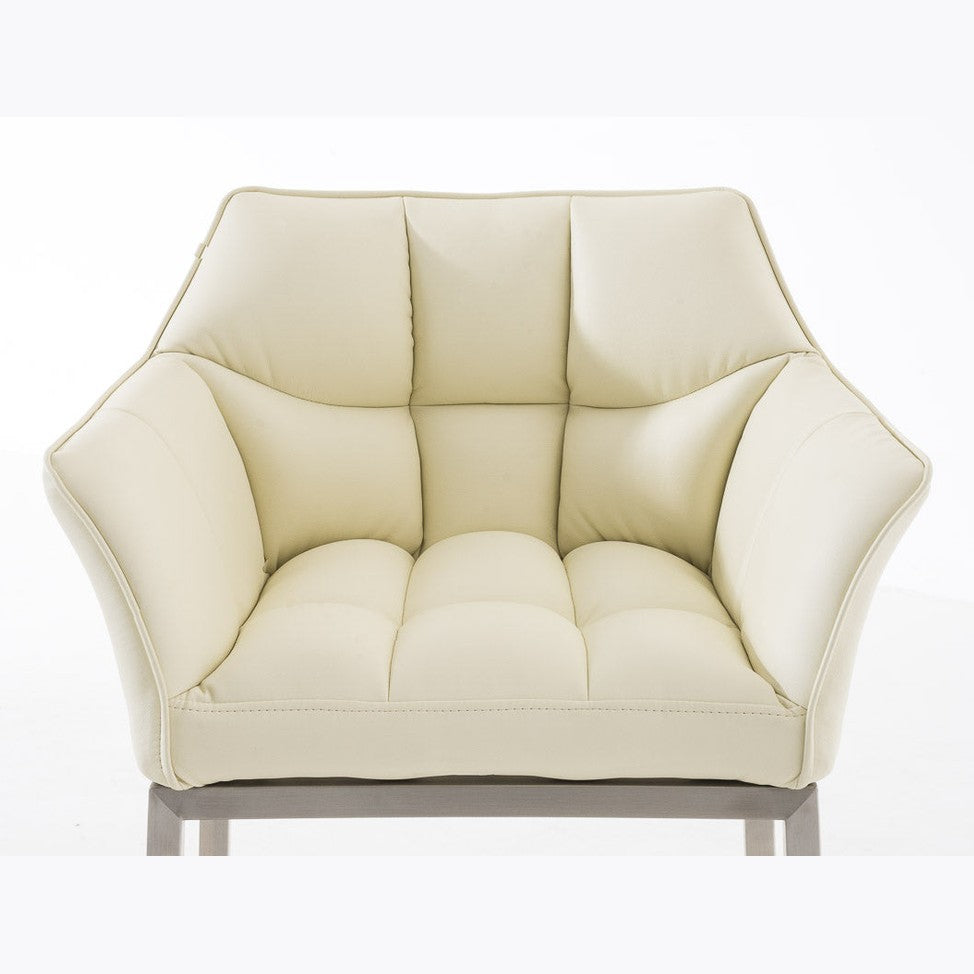 Barhocker Damaso E mit 4-Fuß Gestell - creme - InfinityMarket
