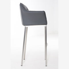 Barhocker Damaso E mit 4-Fuß Gestell - grau - InfinityMarket