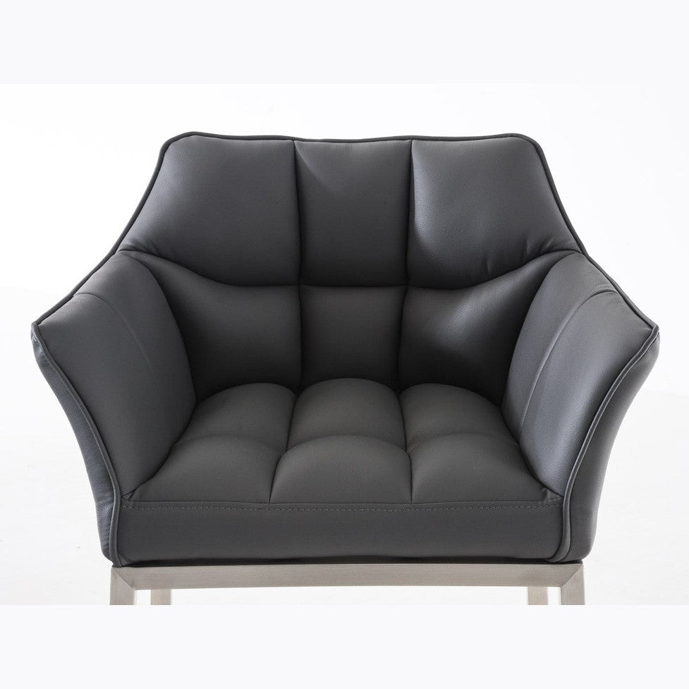 Barhocker Damaso E mit 4-Fuß Gestell - grau - InfinityMarket