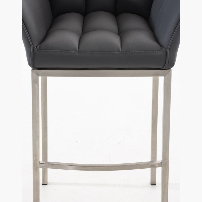 Barhocker Damaso E mit 4-Fuß Gestell - grau - InfinityMarket