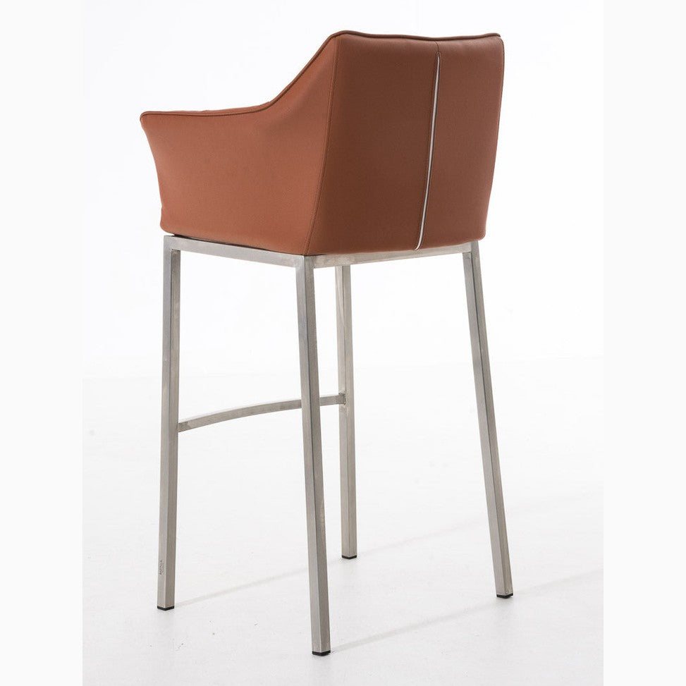 Barhocker Damaso E mit 4-Fuß Gestell - hellbraun - InfinityMarket