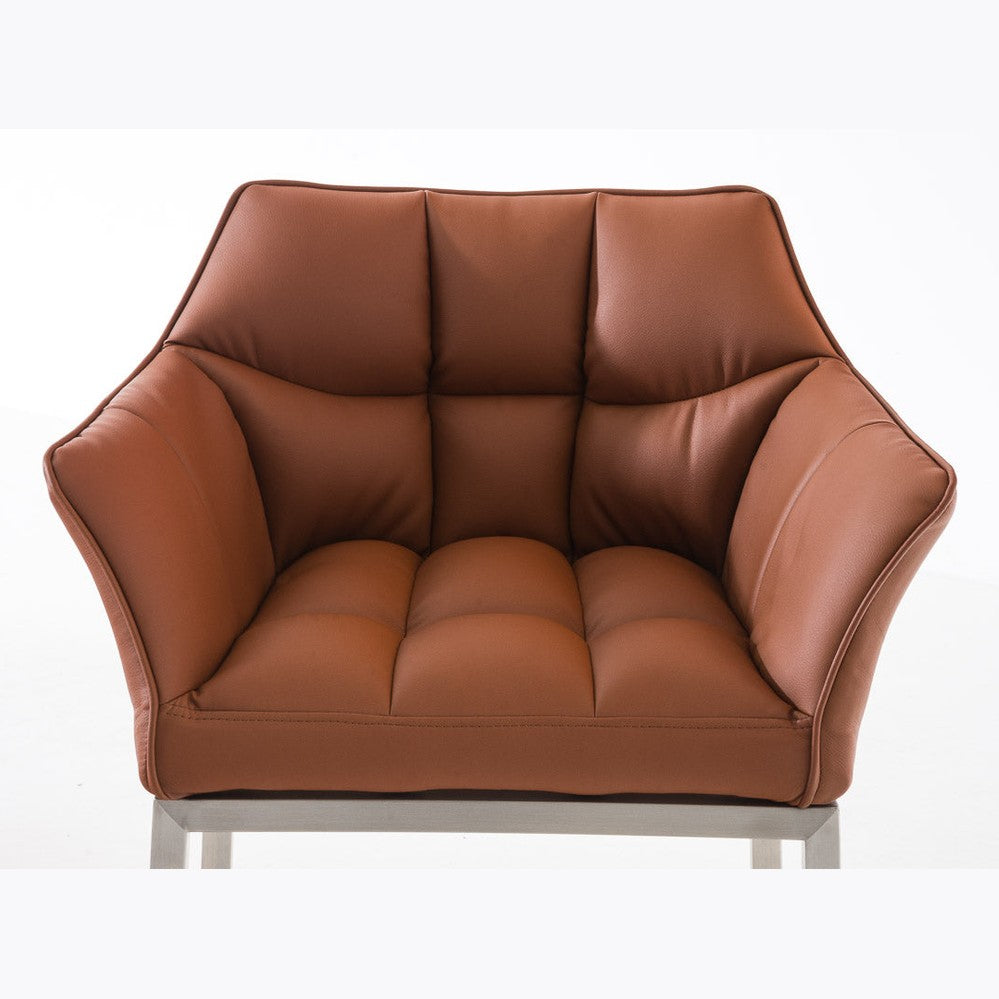 Barhocker Damaso E mit 4-Fuß Gestell - hellbraun - InfinityMarket