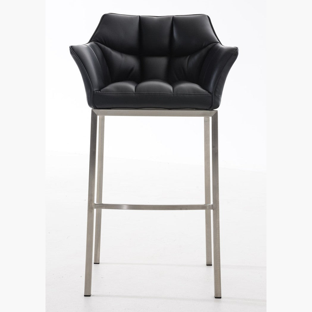 Barhocker Damaso E mit 4-Fuß Gestell - schwarz - InfinityMarket