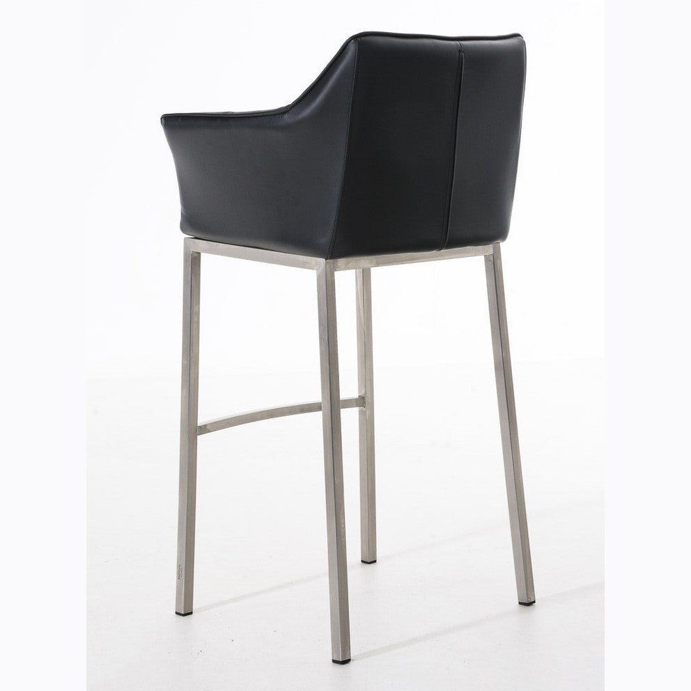 Barhocker Damaso E mit 4-Fuß Gestell - schwarz - InfinityMarket