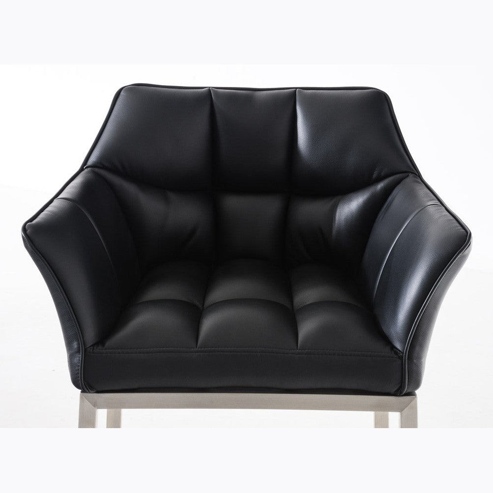 Barhocker Damaso E mit 4-Fuß Gestell - schwarz - InfinityMarket