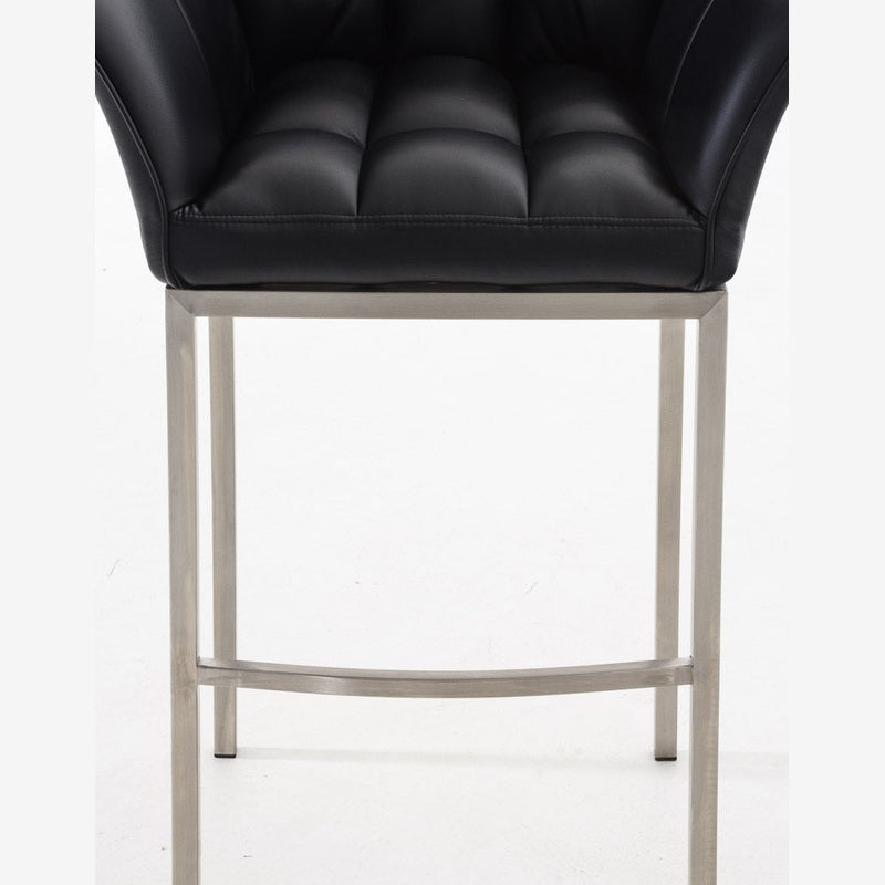 Barhocker Damaso E mit 4-Fuß Gestell - schwarz - InfinityMarket