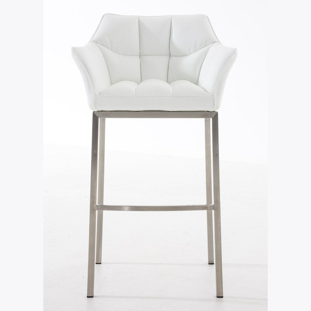 Barhocker Damaso E mit 4-Fuß Gestell - weiß - InfinityMarket