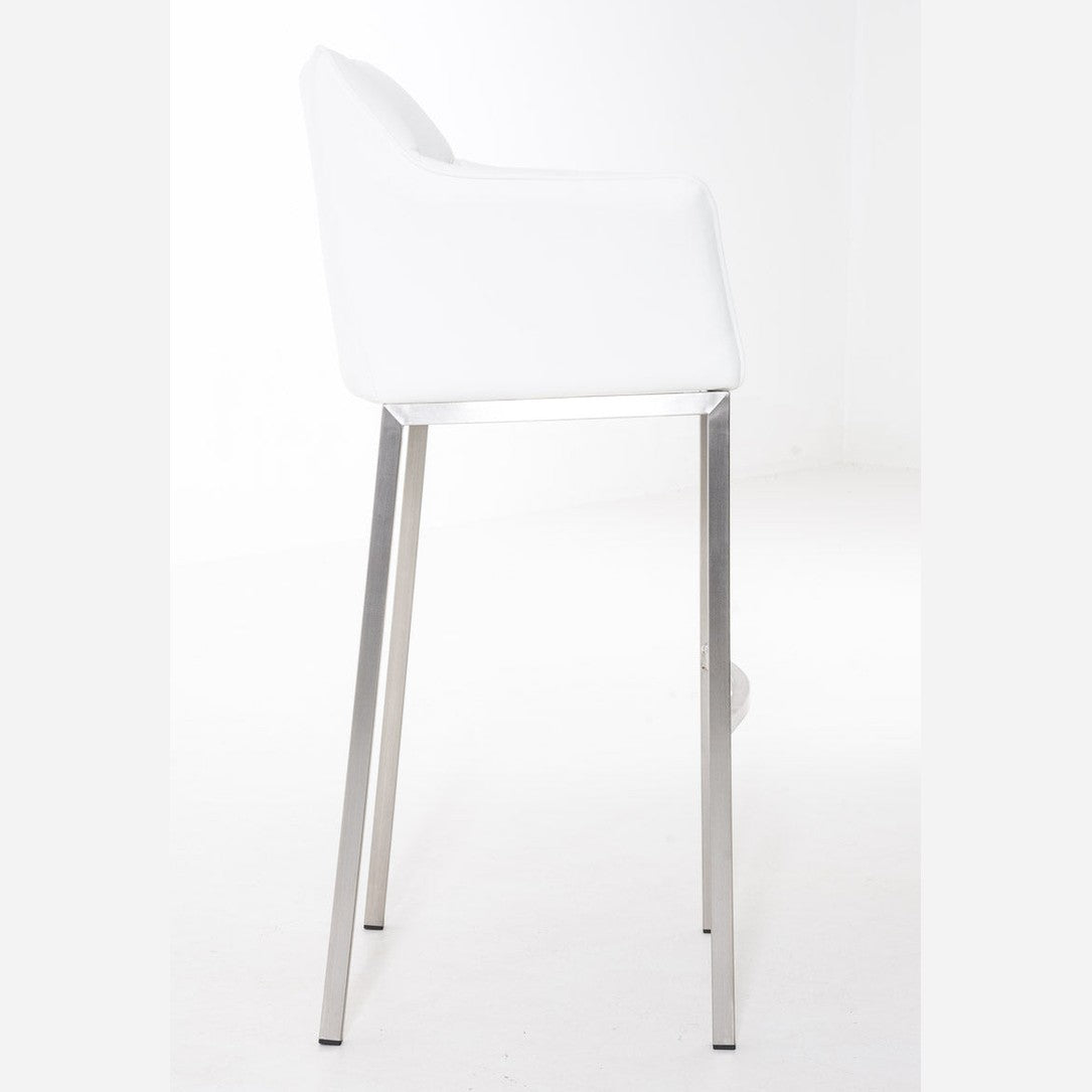 Barhocker Damaso E mit 4-Fuß Gestell - weiß - InfinityMarket