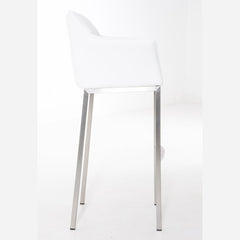 Barhocker Damaso E mit 4-Fuß Gestell - weiß - InfinityMarket
