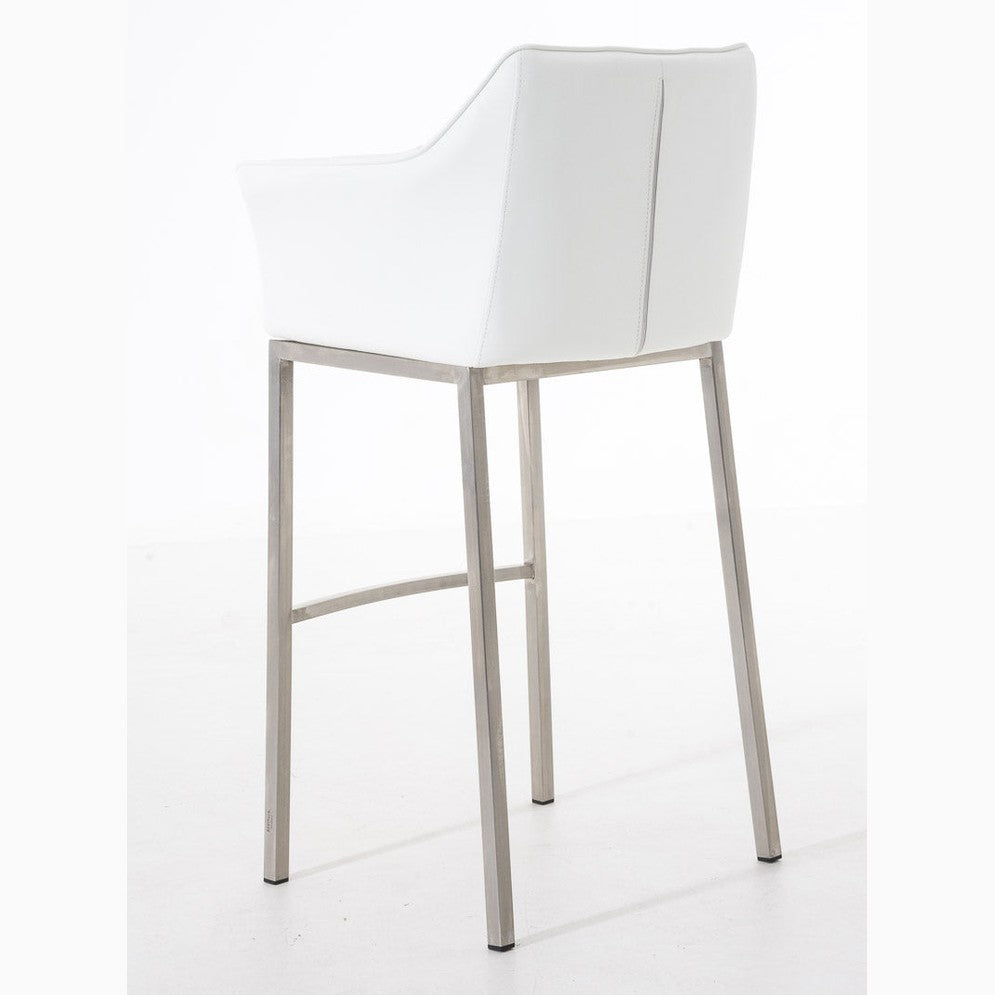 Barhocker Damaso E mit 4-Fuß Gestell - weiß - InfinityMarket