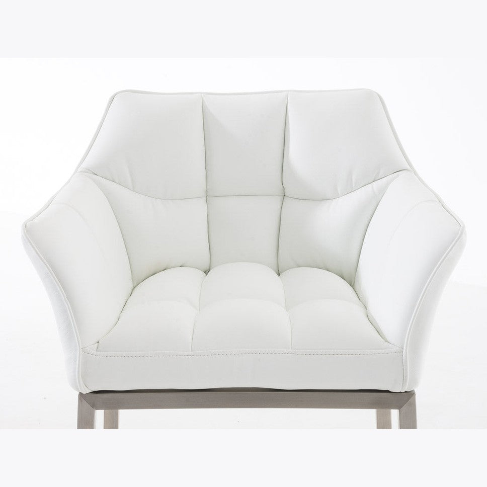 Barhocker Damaso E mit 4-Fuß Gestell - weiß - InfinityMarket