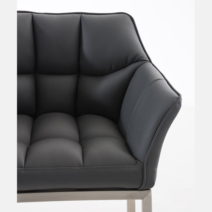 Barhocker Damaso E mit 4-Fuß Gestell - grau - InfinityMarket
