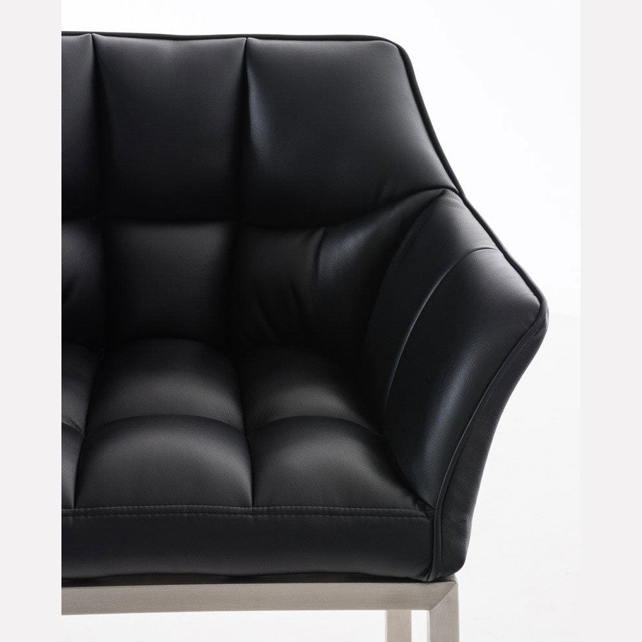 Barhocker Damaso E mit 4-Fuß Gestell - schwarz - InfinityMarket