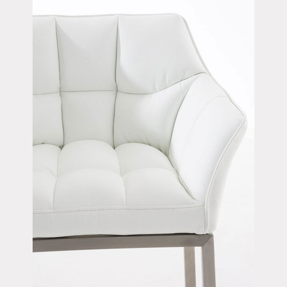 Barhocker Damaso E mit 4-Fuß Gestell - weiß - InfinityMarket