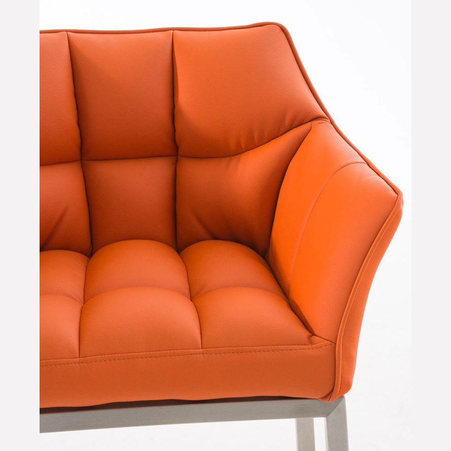 Barhocker Damaso E mit 4-Fuß Gestell - orange - InfinityMarket