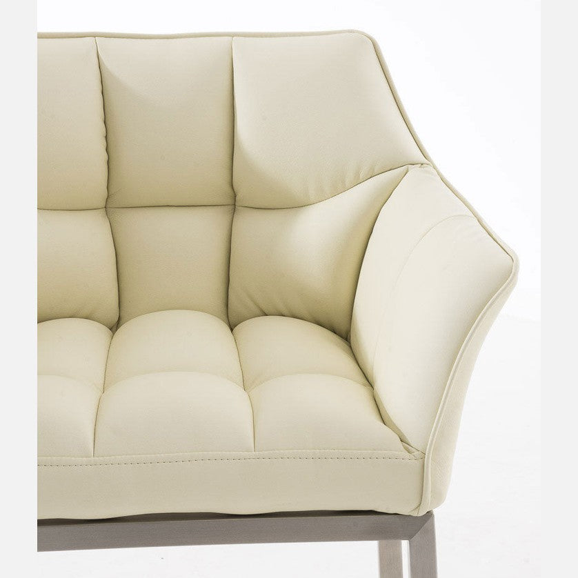 Barhocker Damaso E mit 4-Fuß Gestell - creme - InfinityMarket