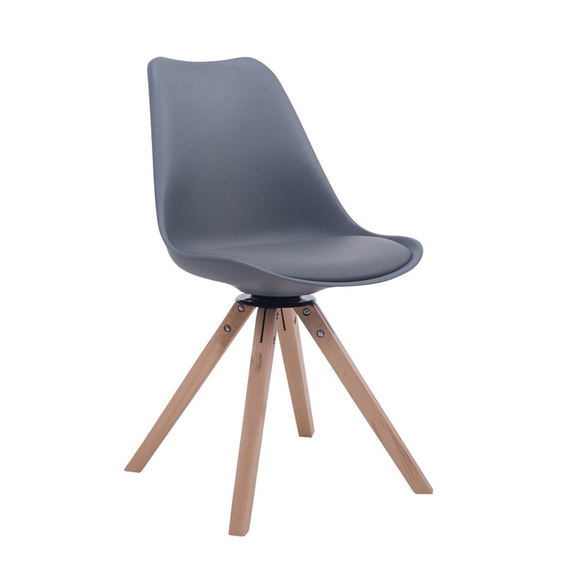 Besucherstuhl Troyes Drehbar Natura Square - grau