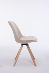Besucherstuhl Troyes Drehbar Natura Stoff Rund - creme