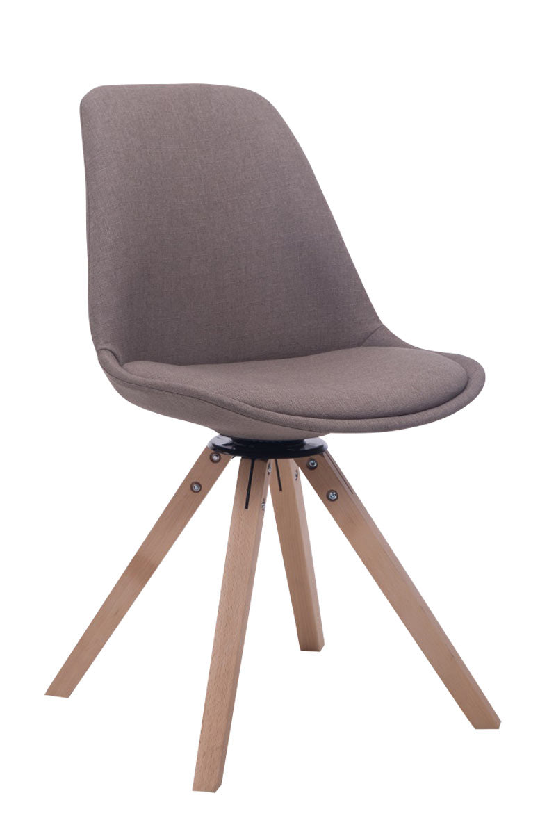 Besucherstuhl Troyes Drehbar Natura Stoff Square - taupe