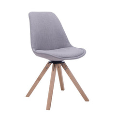 Besucherstuhl Troyes Drehbar Natura Stoff Square - grau