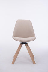 Besucherstuhl Troyes Drehbar Natura Stoff Square - creme