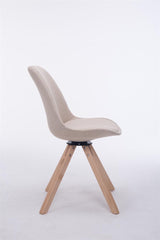 Besucherstuhl Troyes Drehbar Natura Stoff Square - creme