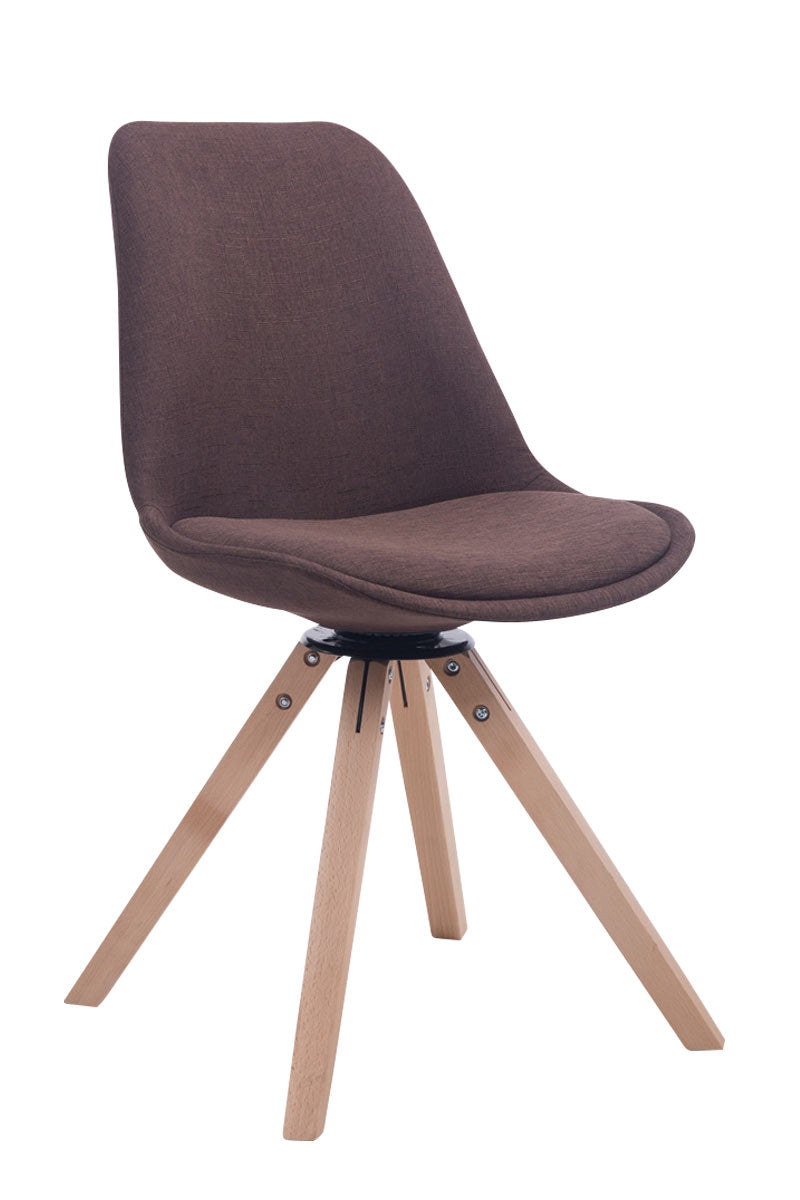 Besucherstuhl Troyes Drehbar Natura Stoff Square - braun