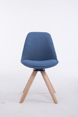 Besucherstuhl Troyes Drehbar Natura Stoff Square - blau