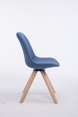 Besucherstuhl Troyes Drehbar Natura Stoff Square - blau