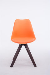 Besucherstuhl Troyes Drehbar Walnuss Square - orange