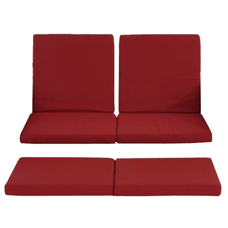 3er-Set Kissenbezüge Sofa Ancona - rubinrot by Dropshipping-Europe – Gartenmöbel